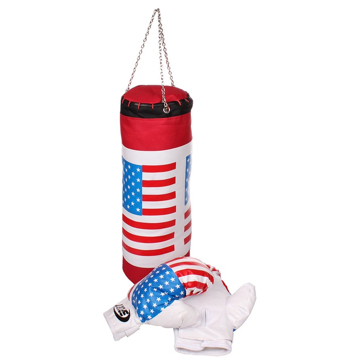 Комплект боксов чувал и ръкавици за деца Teddies Boxing Set, 45 х 15 см