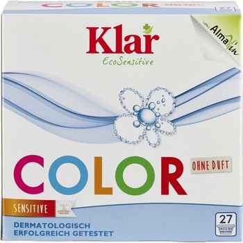 Detergent pudra pentru rufe colorate fara parfum, Klar, 1.375 kg Detergent pudra pentru rufe colorate fara parfum, Klar, 1.375 kg
