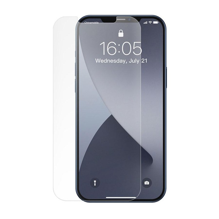 Biztonságos üvegfólia, amely kompatibilis az Apple iPhone 12 Pro Max Tempered Glass-szel, Anti-Shock, fordítva