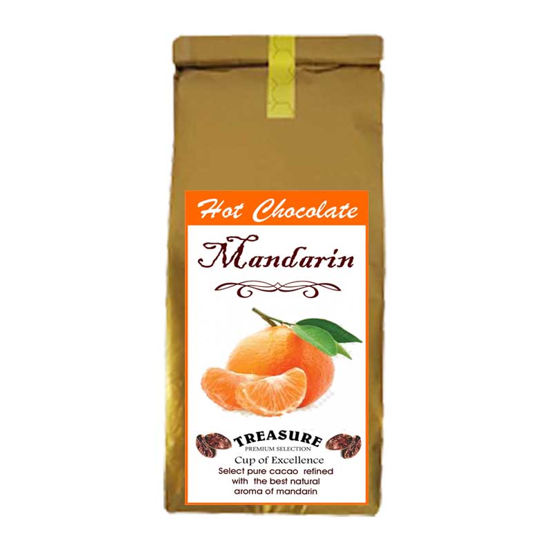 Ciocolata calda cu aroma de Mandarine,200 g ,Treasure