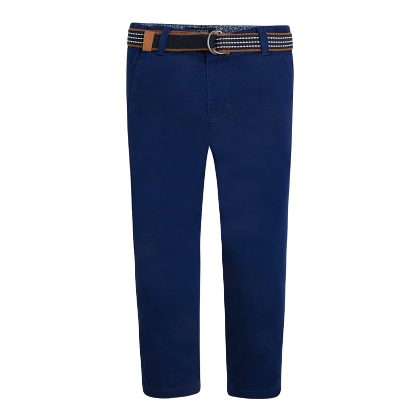 Pantaloni, Mayoral, casual, baiat, cu curea, albastru, 9 ani