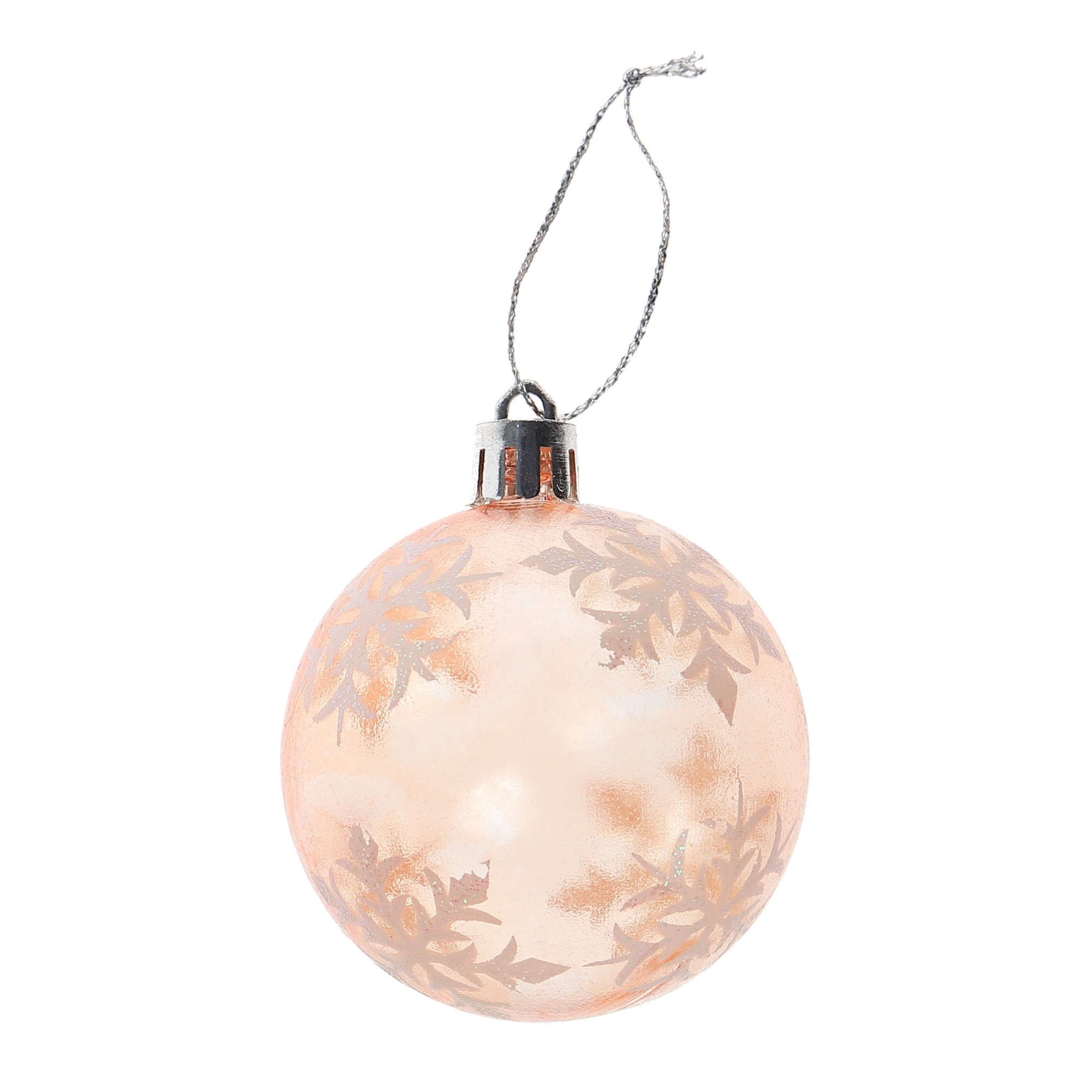 Set 6 globuri Craciun, portocalii, diametru 6 cm, SD19B-6-359