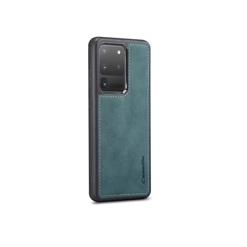 Husa Samsung Galaxy S20 Ultra, CaseMe, slim piele, tip back cover, textura catifelata, Verde