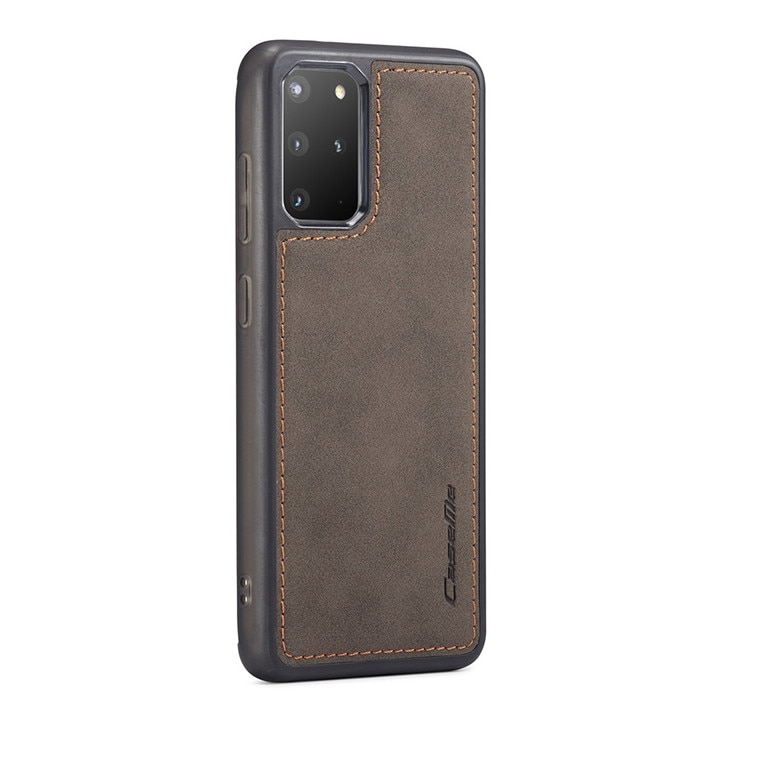 Husa Samsung Galaxy S20 Plus, CaseMe, slim piele, tip back cover, textura catifelata, Maro coffee