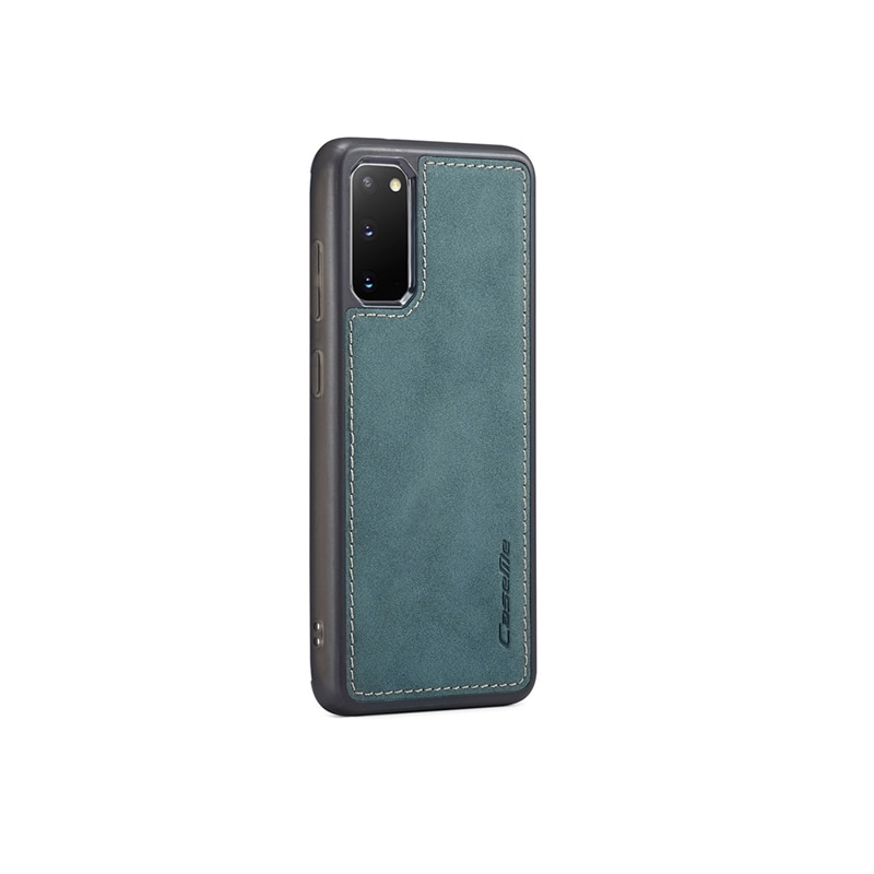 Husa Samsung Galaxy S20, CaseMe, slim piele, tip back cover, textura catifelata, Verde