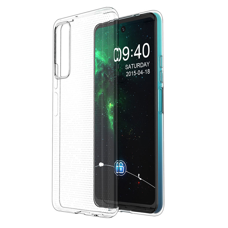 Husa compatibila Huawei P Smart 2021 - silicon ultraslim clear, Transparenta - iShield®