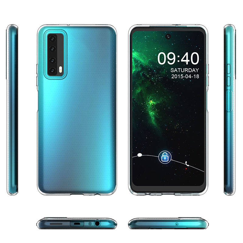 Husa compatibila Huawei P Smart 2021 - silicon ultraslim clear, Transparenta - iShield®