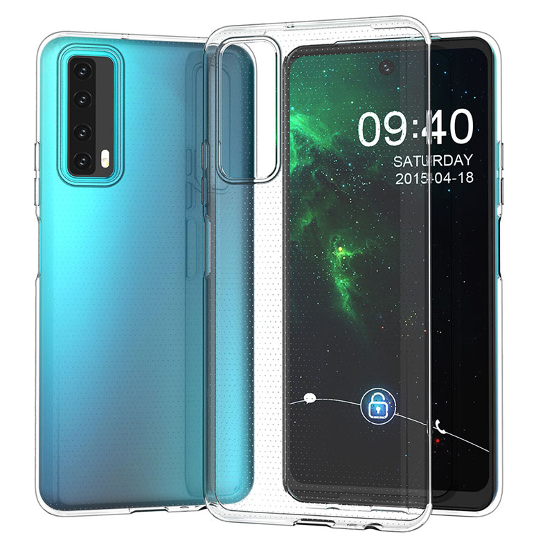 Husa compatibila Huawei P Smart 2021 - silicon ultraslim clear, Transparenta - iShield®