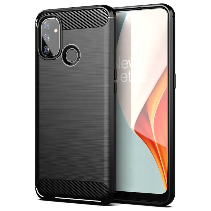 Калъф за OnePlus Nord N100, Techsuit Carbon Silicone, черен