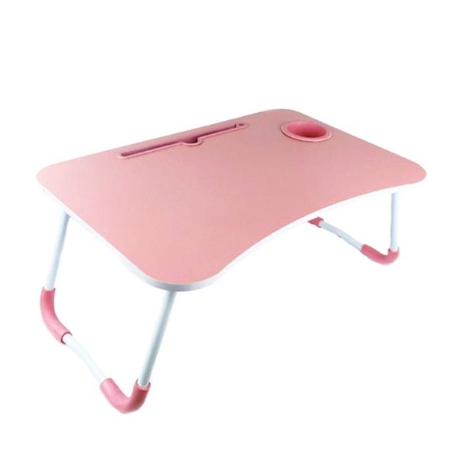 Masuta pliabila multifunctionala pentru Laptop, Tableta sau Mic Dejun, 60x40x26 cm, roz