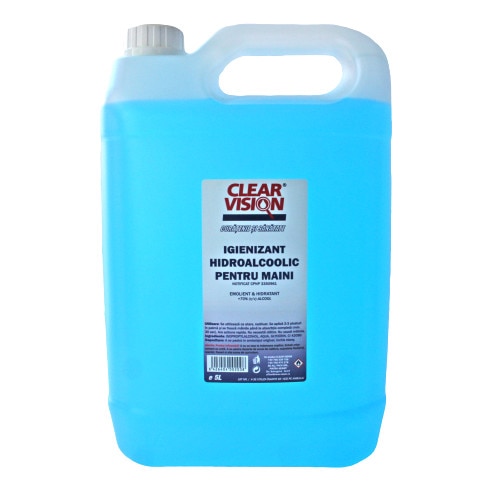 Solutie igienizanta pentru maini, CLEAR VISION, 70% alcool, 5 l
