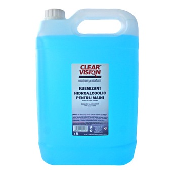 Solutie igienizanta pentru maini, CLEAR VISION, 70% alcool, 5 l Solutie igienizanta pentru maini, CLEAR VISION, 70% alcool, 5 l