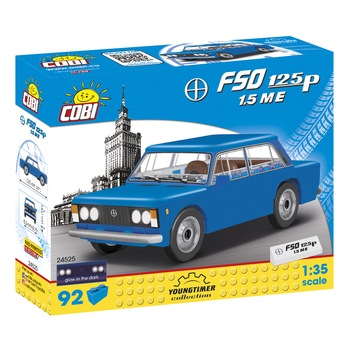 Set de constructie Cobi, Youngtimer, FSO 1,6 ME, 92 piese Set de constructie Cobi, Youngtimer, FSO 1,6 ME, 92 piese