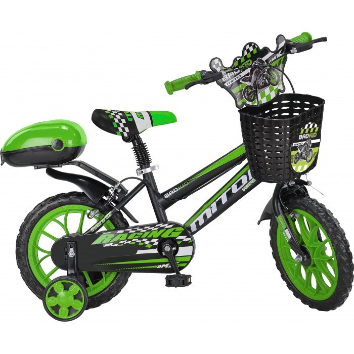 Bicicleta BadKid 15 inch Negru Verde