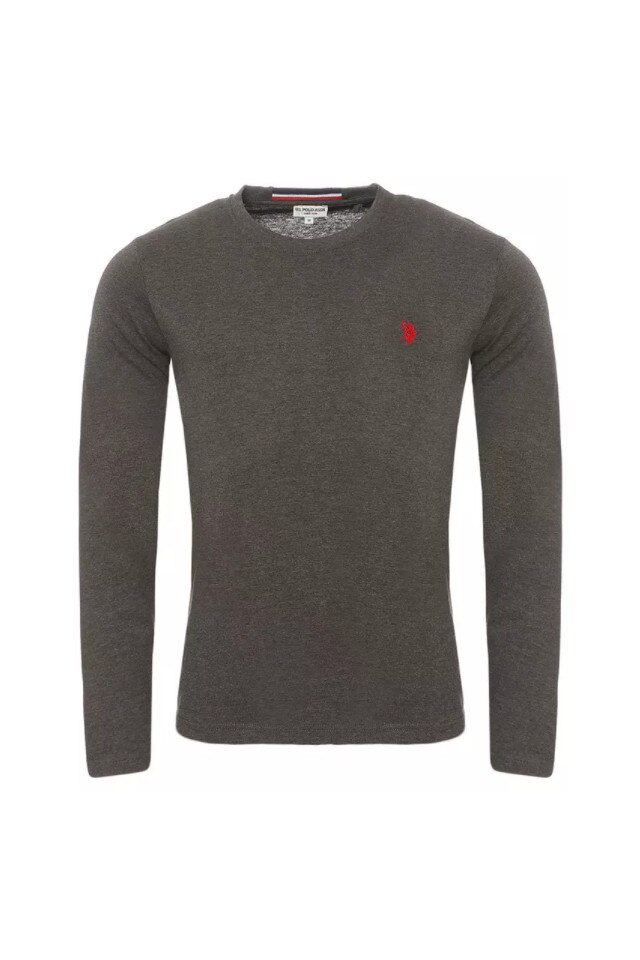 Bluza Barbati U.S. Polo Assn. din Bumbac, Gri inchis