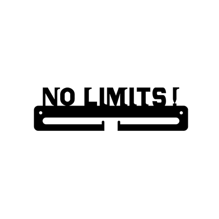 Suport pentru expunere medalii JJ DISPLAYS, No Limits, metalic, Nergru