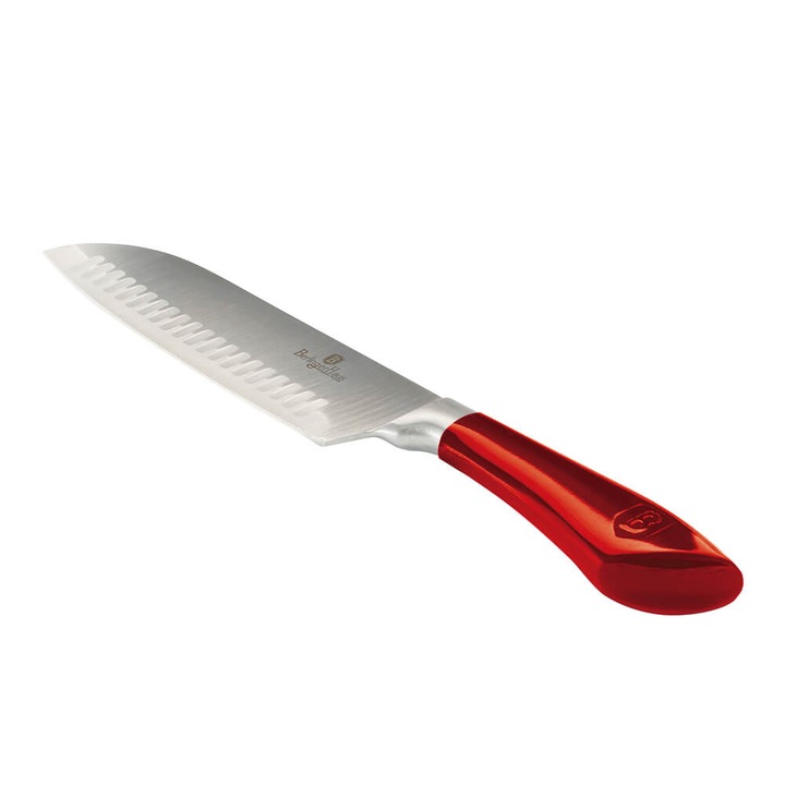 Нож Berlinger Haus, Santoku, Неръждаема стомана, Burgundy Metallic Collection, BH 2324
