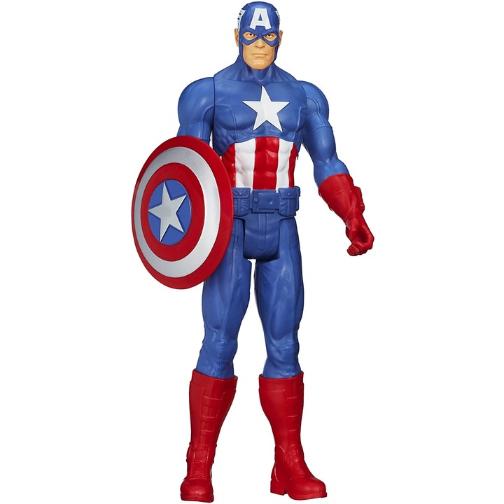 Екшън фигура Hasbro Marvel, Titan Hero Series – Captain America, 18 Х 30 см