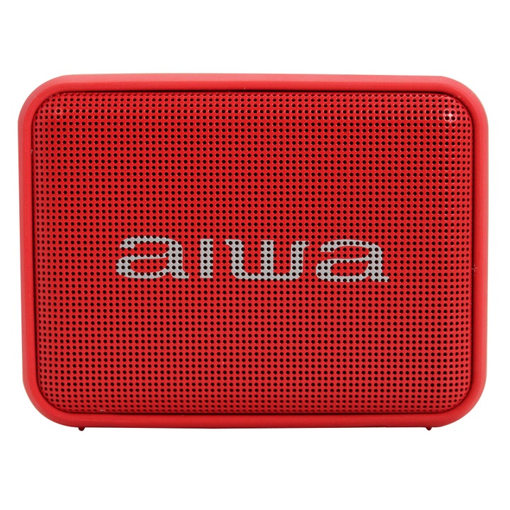 Преносим Bluetooth високоговорител Aiwa BS-200RD, True Wireless, Bluetooth 5.0, Handsfree, IPX6, 6 W, 150 Hz – 16 KHz, USB, Червен, BS-200RD