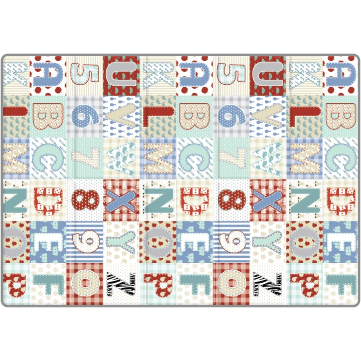 Saltea de joaca Sobble New ABC, pliabila, 1.4m, eco-friendly, Multicolor