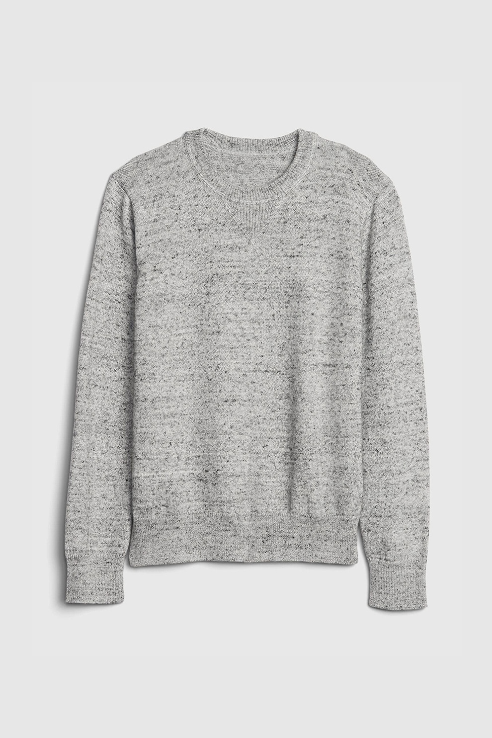 GAP, Pulover cu decolteu la baza gatului, Gri melange