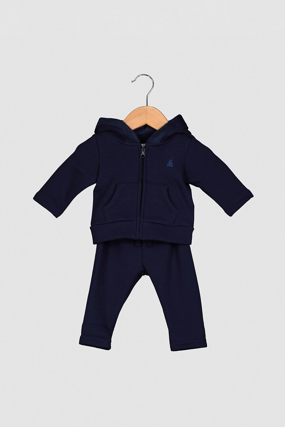 GAP, Set de hanorac cu fermoar si pantaloni sport, Bleumarin, 50 CM Standard