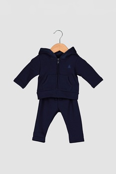 GAP, Set de hanorac cu fermoar si pantaloni sport, Bleumarin, 50 CM Standard GAP, Set de hanorac cu fermoar si pantaloni sport, Bleumarin, 50 CM Standard