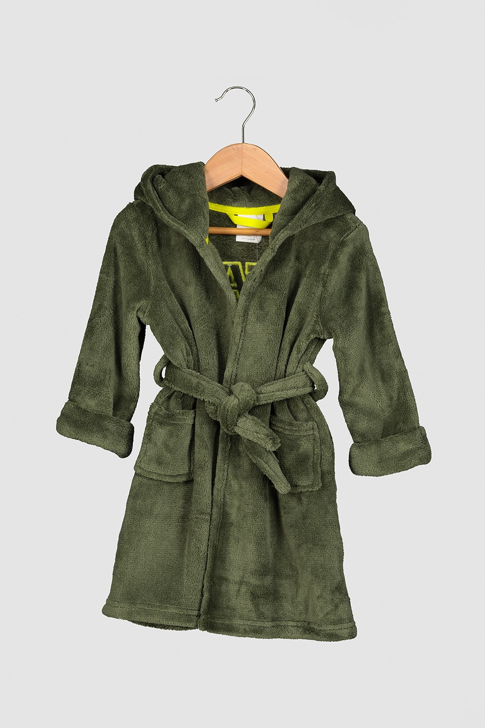 GAP, Halat de baie din material terry, Verde feriga, 100 CM Standard