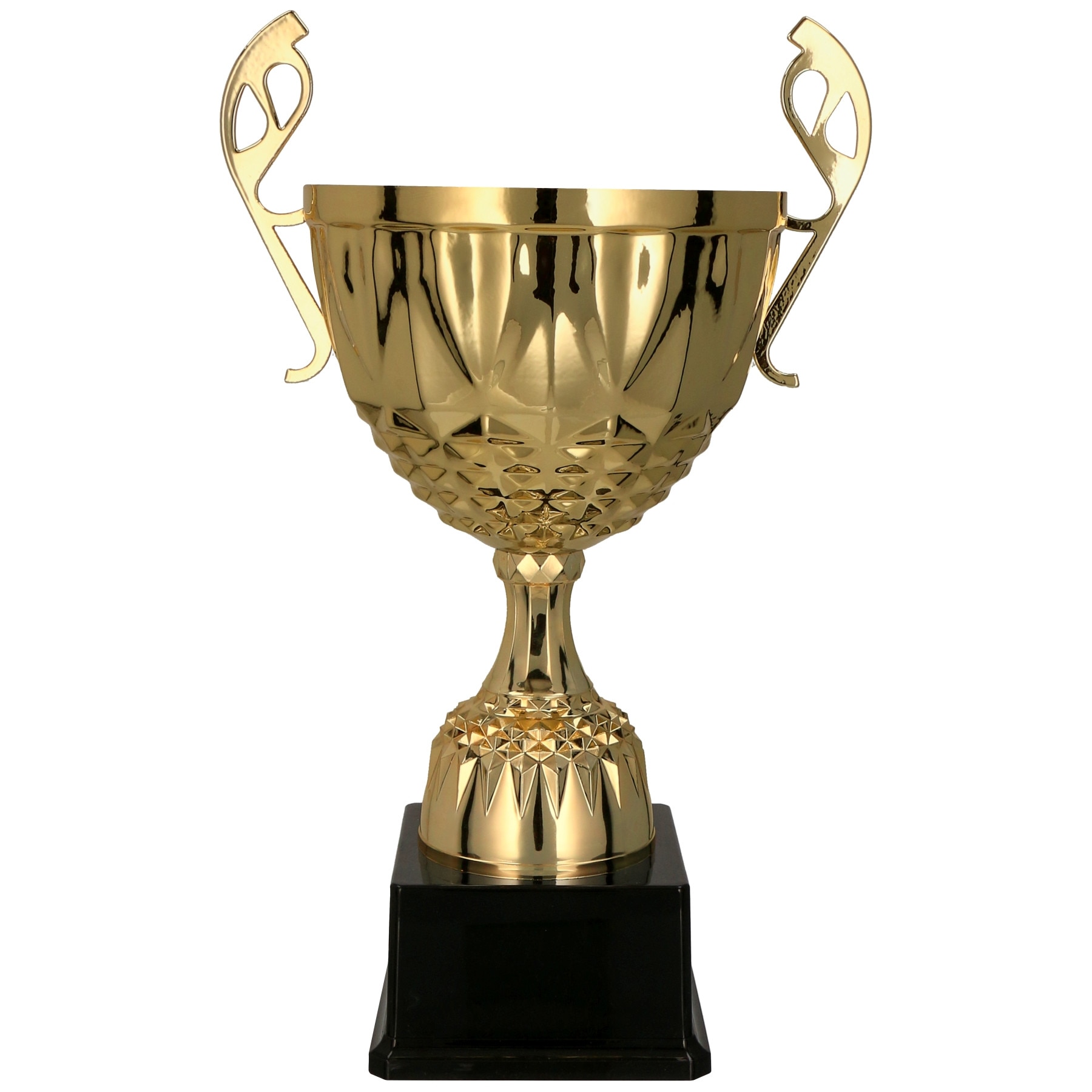 Cupa aurie Mufa, 26.5 cm,cu piedestal din plastic negru