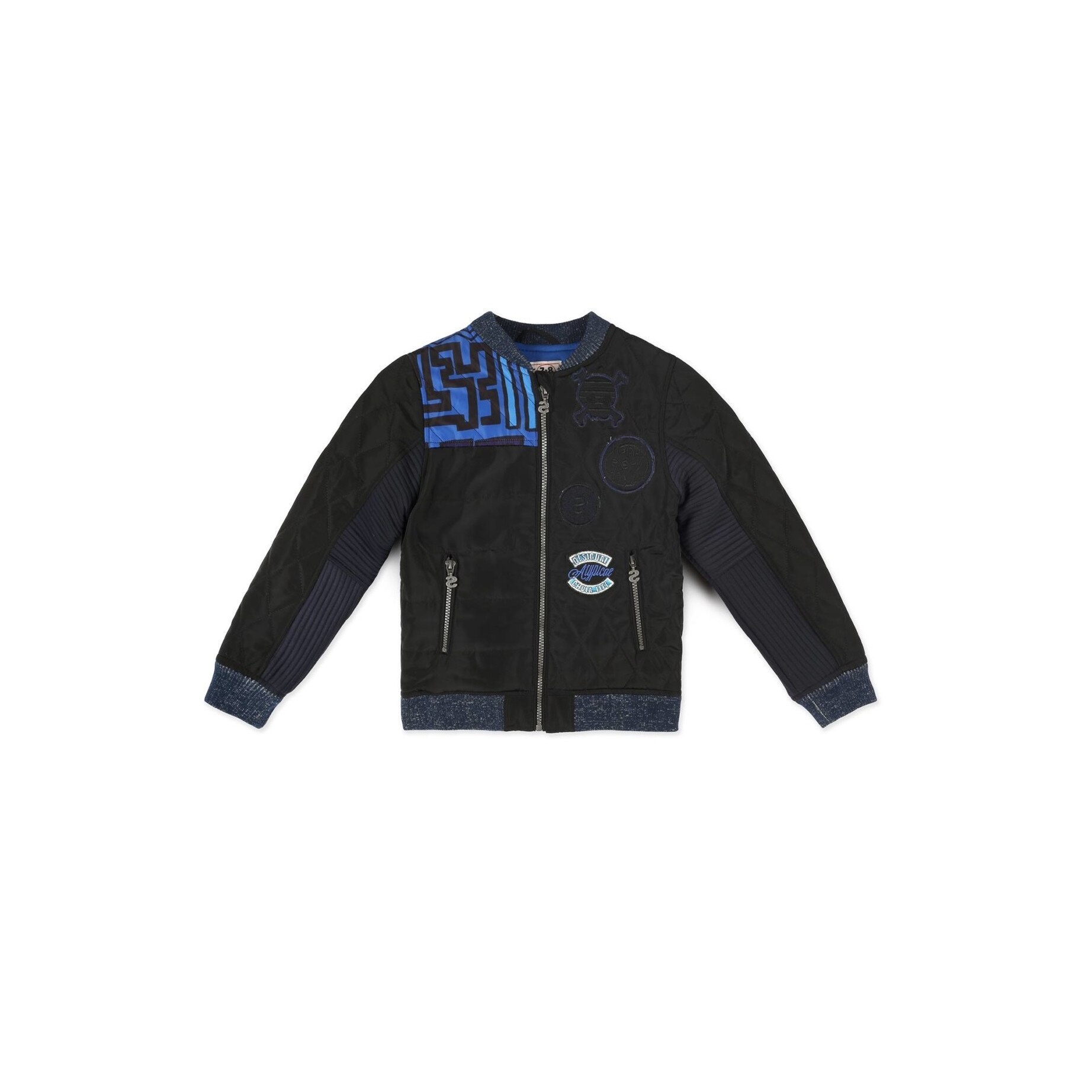 Geaca copii, Desigual, Negru/Albastru, 146-152 cm