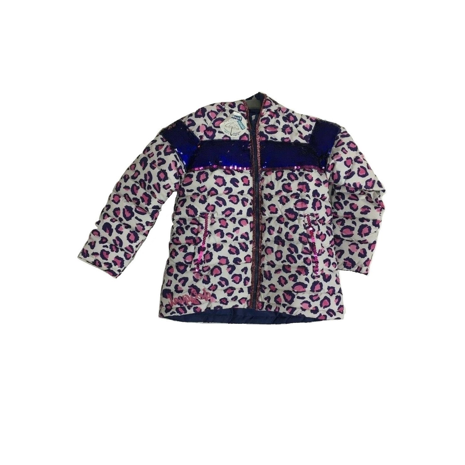 Geaca, Desigual, Alb/Roz, 104 cm