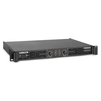 Amplificator 1U cu 2 canale, 2x250W, Vonyx VDA500 Amplificator 1U cu 2 canale, 2x250W, Vonyx VDA500