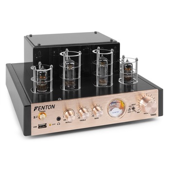 Amplificator stereo cu lampi, 2x25W RMS, Bluetooth/USB Fenton TA60 Amplificator stereo cu lampi, 2x25W RMS, Bluetooth/USB Fenton TA60