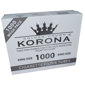 Tuburi tigari pentru injectat tutun Korona filtru maro 1000 bucati Tuburi tigari pentru injectat tutun Korona filtru maro 1000 bucati