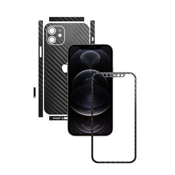 Folie Protectie Carbon Skinz pentru Apple iPhone 12 Mini - Carbon Negru Split Cut, Skin Adeziv Full Body Cover pentru Rama Ecran, Carcasa Spate si Laterale Folie Protectie Carbon Skinz pentru Apple iPhone 12 Mini - Carbon Negru Split Cut, Skin Adeziv Full Body Cover pentru Rama Ecran, Carcasa Spate si Laterale