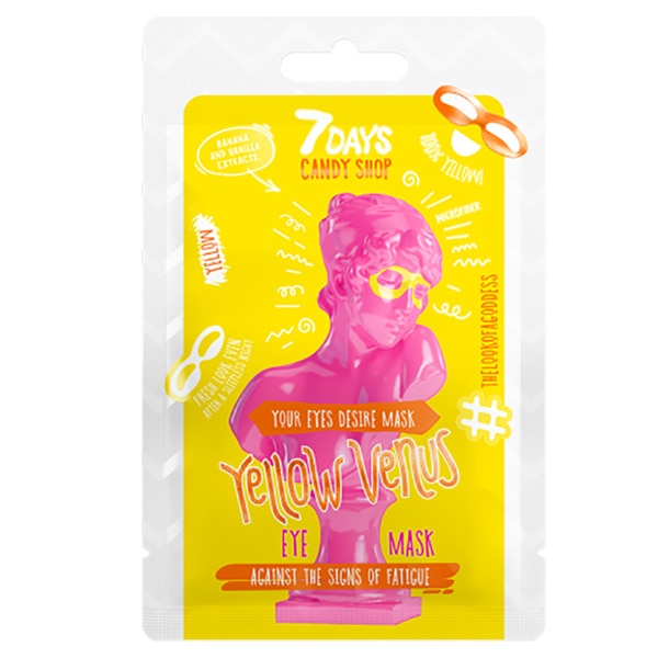 Masca pentru ochi 7Days Candy Shop Yellow Venus cu banana si vanilie 25g