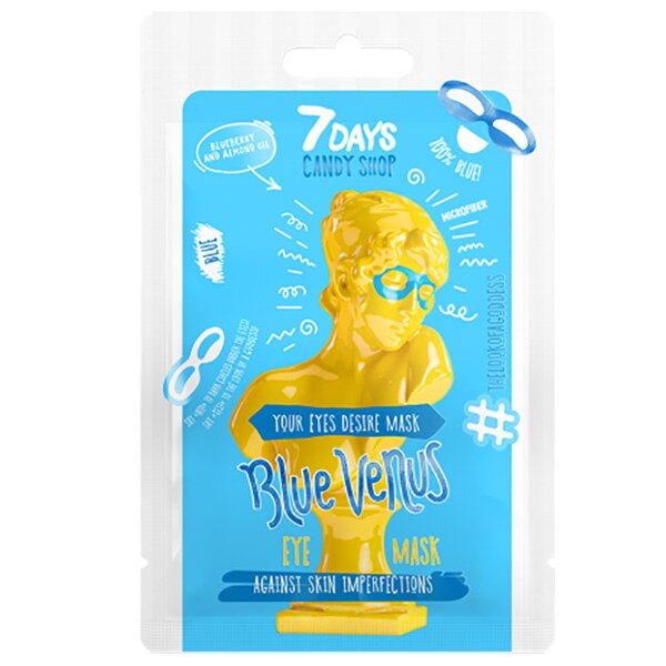 Masca pentru ochi 7Days Candy Shop Yellow Venus cu afine si migdale 25g