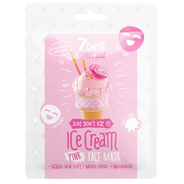 Masca de fata 7Days Candy Shop Ice Cream cu capsuni 25g