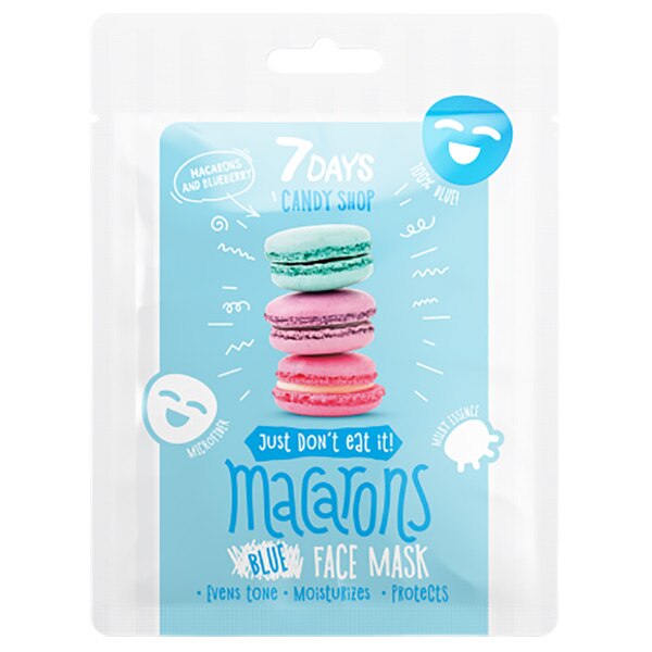 Masca de fata 7Days Candy Shop Macarons cu iaurt si afine 25g