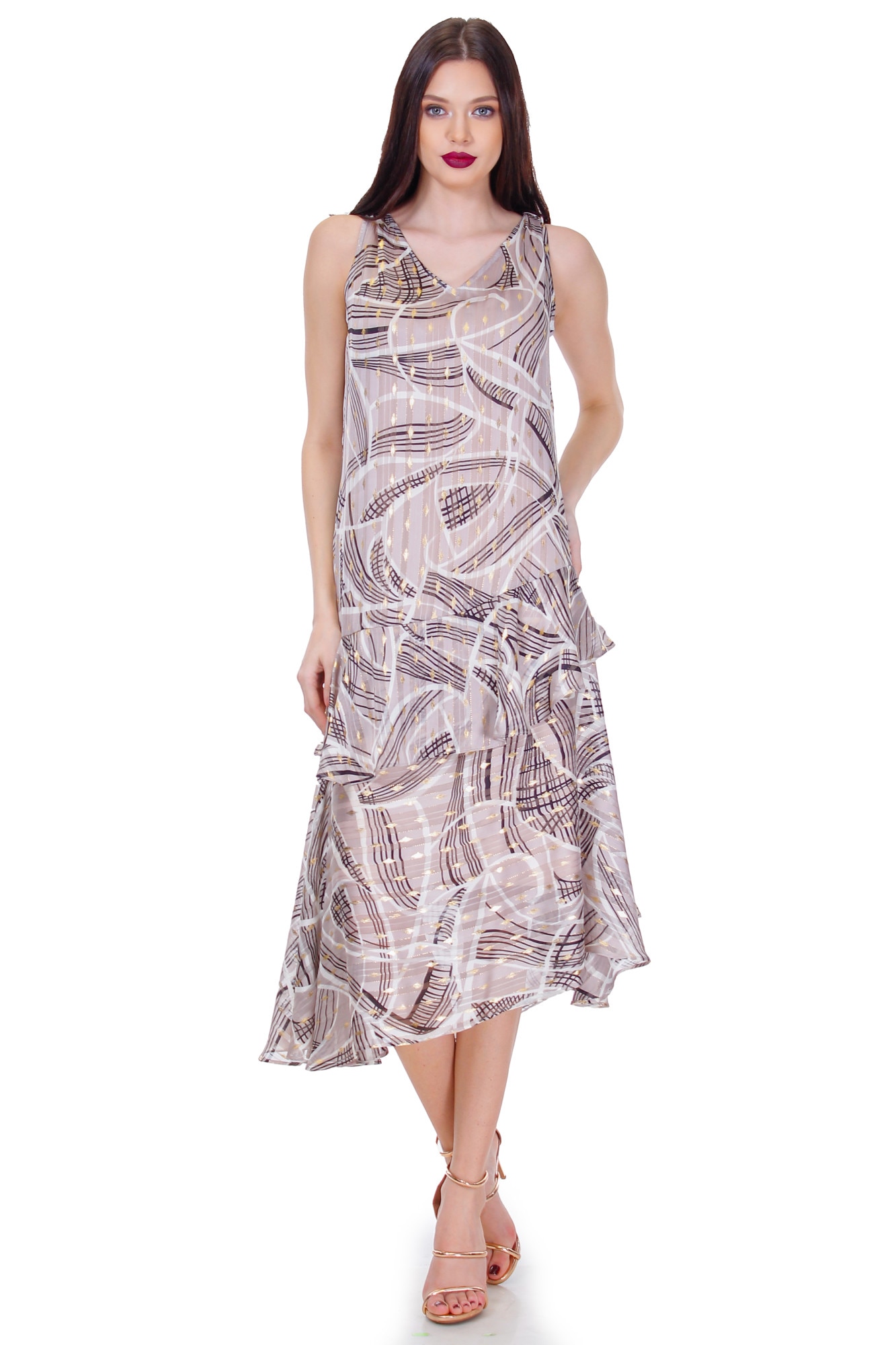 Rochie bej, voal, Liza Panait, BT-38