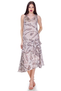 Rochie bej, voal, Liza Panait, BT-38 Rochie bej, voal, Liza Panait, BT-38