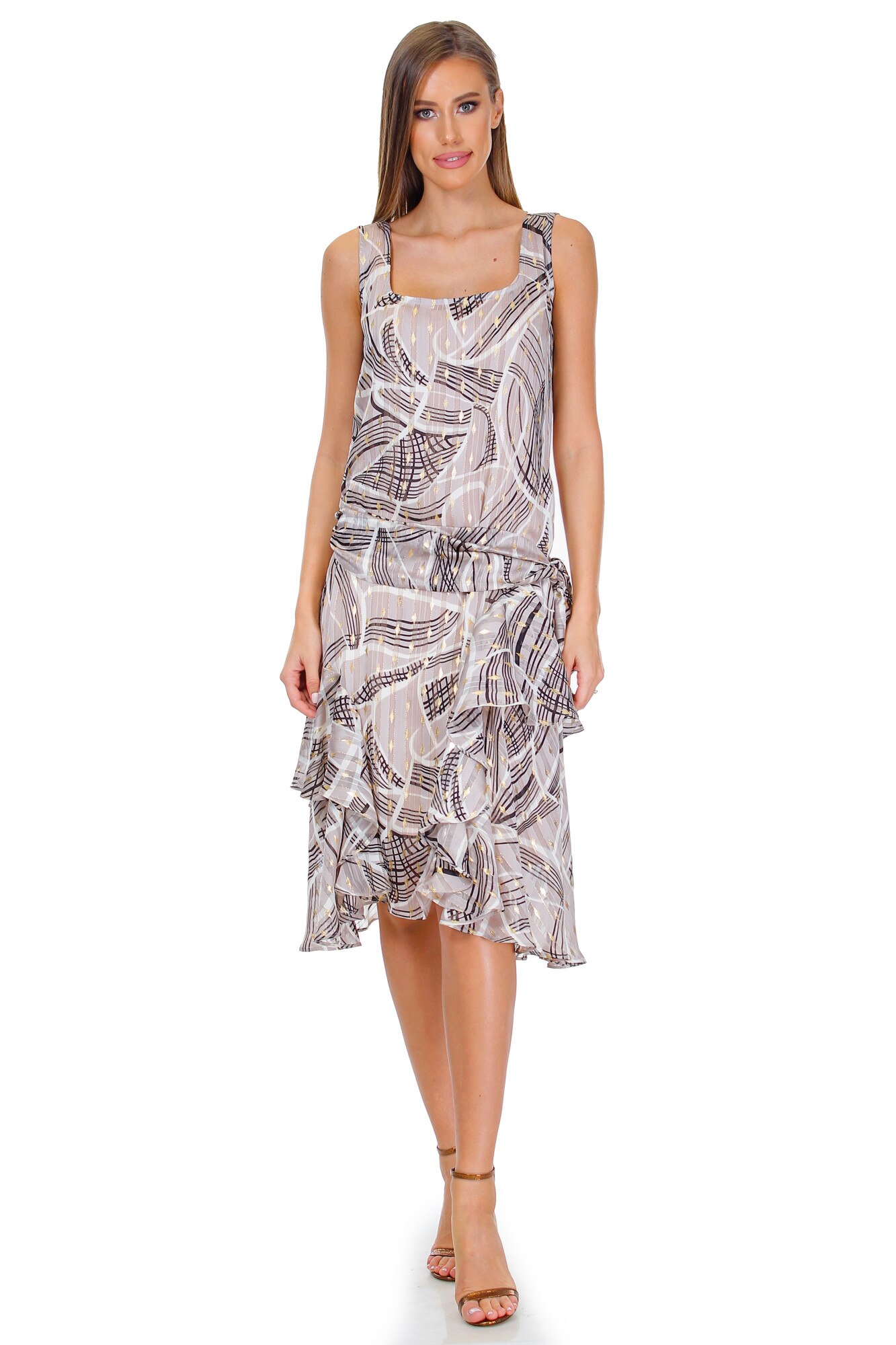 Rochie bej, voal, Liza Panait, BT-39