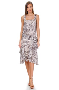 Rochie bej, voal, Liza Panait, BT-40 Rochie bej, voal, Liza Panait, BT-40