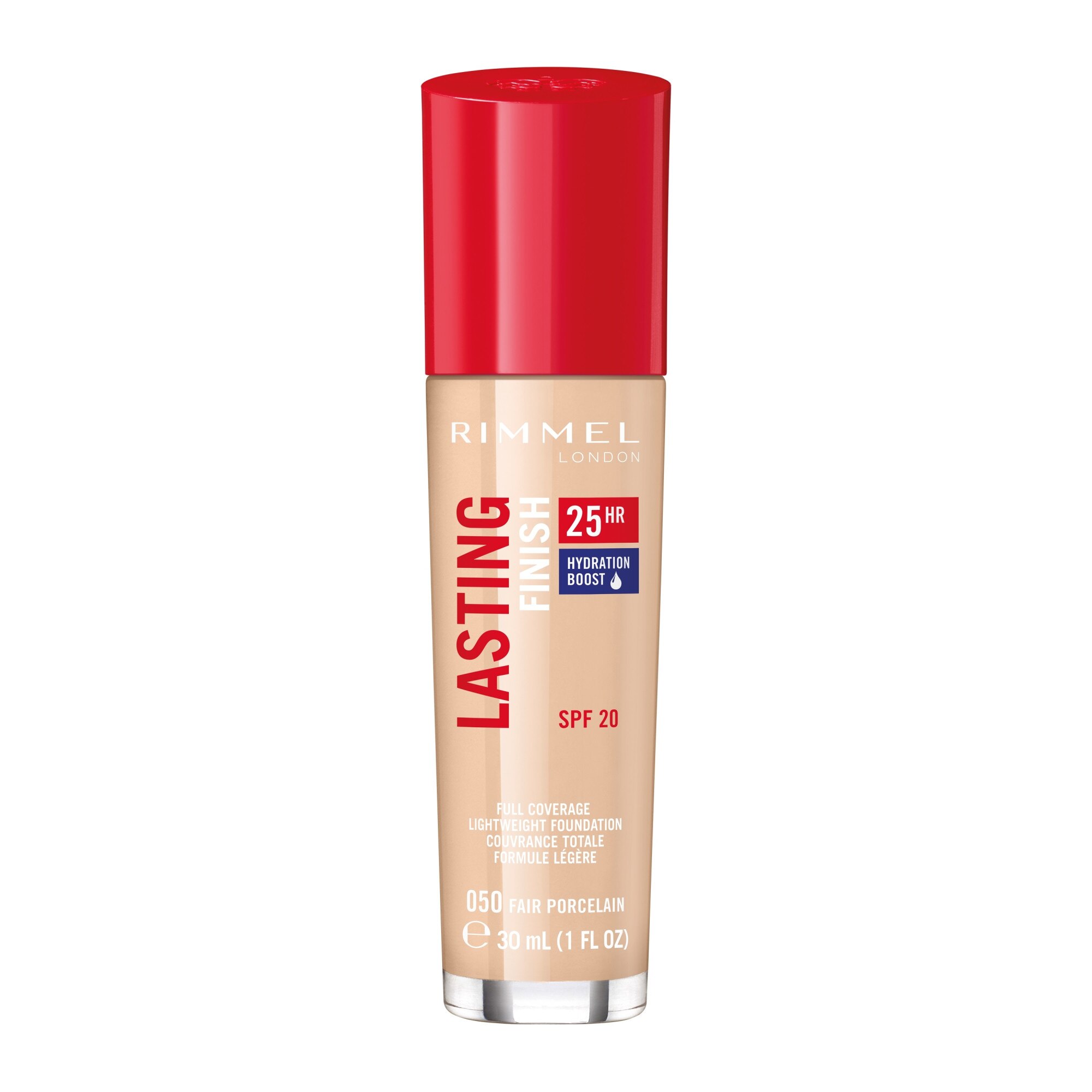 Fond de ten Rimmel London Lasting Finish 25H 050 Fair Porcelain SPF 20, 30 ml