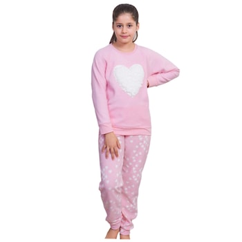 Pijama copii din poliester,Enki,set,roz deschis Pijama copii din poliester,Enki,set,roz deschis