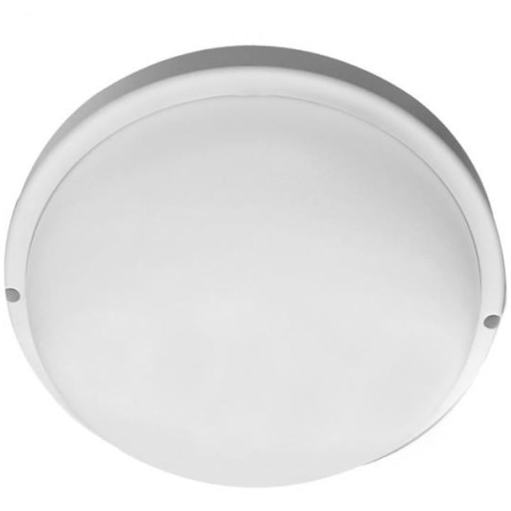 Plafoniera LED Lightex Vani 724RL0100005, 15W, temperatura lumina neutra (4000K), diametru 200 mm, IP65, Alb, Clasa energetica F