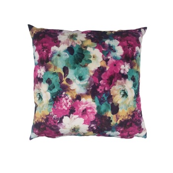 Perna decorativa patrata cu model floricele,de culoare multicolora, dimensiune 50x50 cm Perna decorativa patrata cu model floricele,de culoare multicolora, dimensiune 50x50 cm