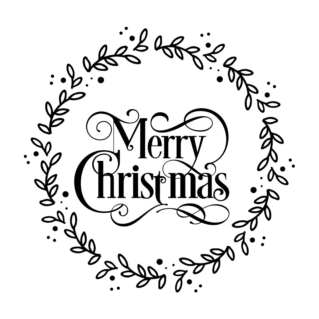 Sticker Autocolant Decorativ “Merry Christmas”, 48×48 cm, Alb, Oracal