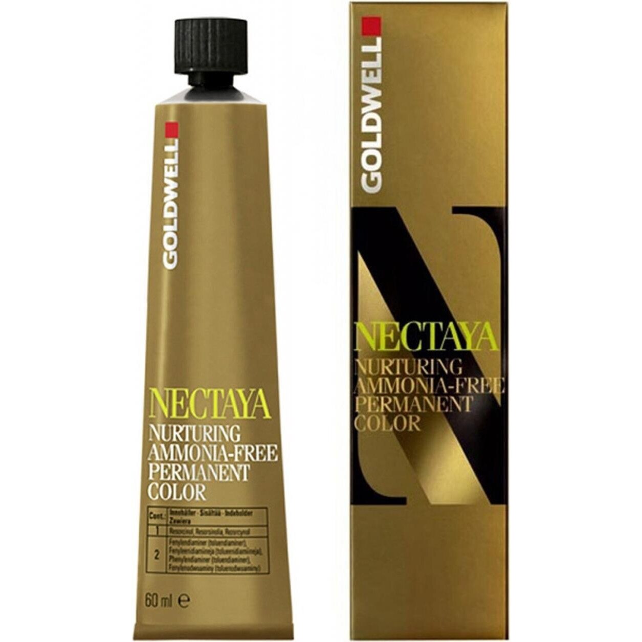 Vopsea de par permanenta fara amoniac Goldwell Nectaya 10N, 60ml