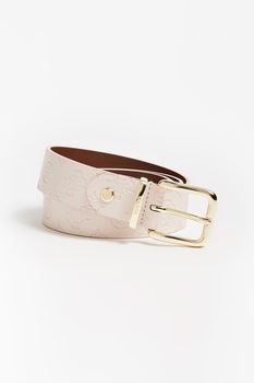 Guess, Curea de piele ecologica cu model stantat Dayane Guess, Curea de piele ecologica cu model stantat Dayane